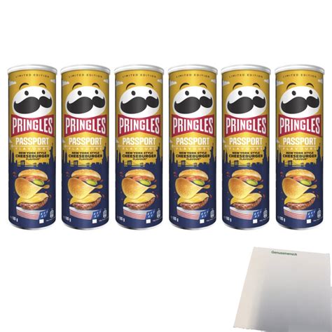 Pringles Passport Flavours New York Style Cheeseburger Flavour 6er Pa