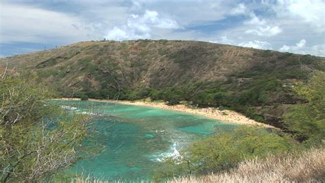 High Angle View Of Hanauma Bay Marine Life Conservation Area Honolulu