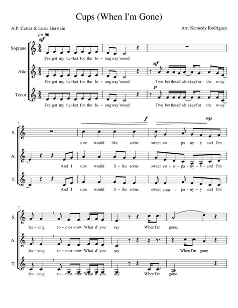 Cups When Im Gone Sheet Music For Voice Download Free In Pdf Or