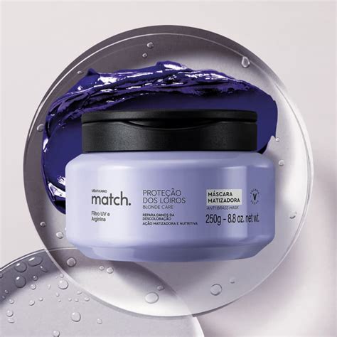 Combo Match Proteção dos Loiros Shampoo Matizador 250ml Máscara
