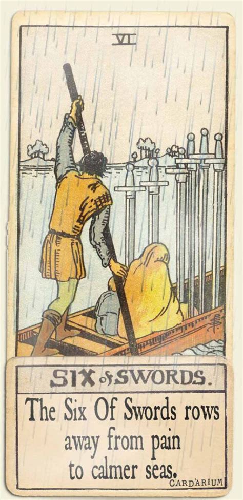 6 Of Swords Detailed Meanings For Every Situation ⚜️ Cardarium ⚜️
