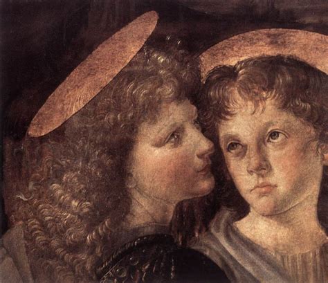 No painter could have a career in renaissance italy without creating altarpieces. The Baptism of Christ (detail) by LEONARDO da Vinci