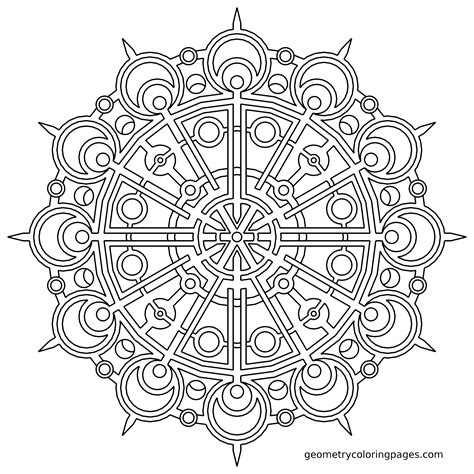 Release your inner artist with this gorgeous coloring sheet! Geometric Mandala Coloring Pages - Coloring Home