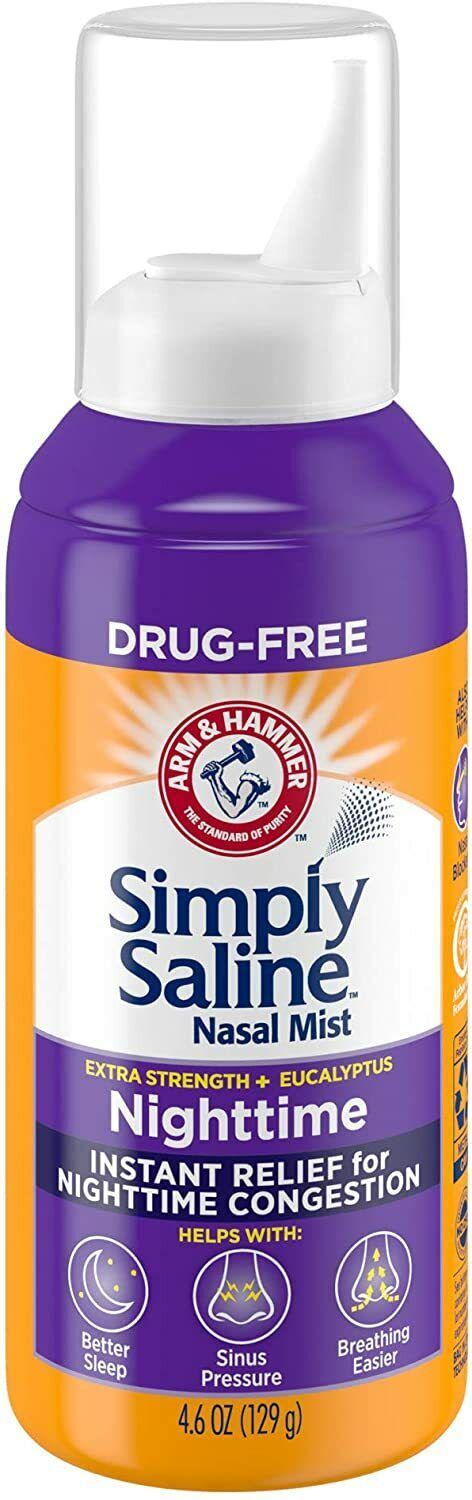 6 Pack Simply Saline Plus Nighttime Nasal Mist Eucalyptus Extra Strength 46 Oz 22600085584 Ebay