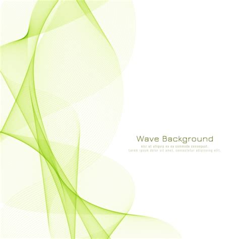 Premium Vector Abstract Elegant Green Wave Design Background