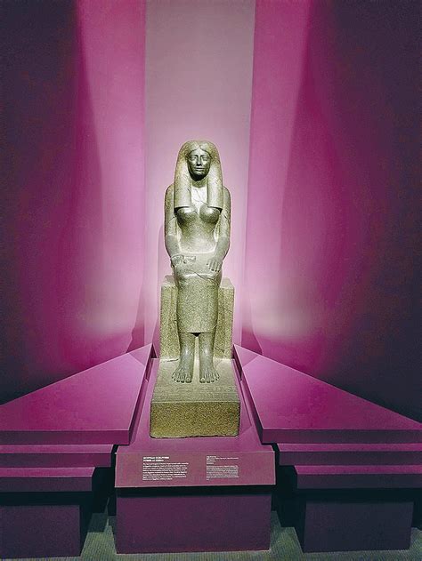 Statue Of The Egyptian Noblewoman Sennuwy As Displayed In Ancient
