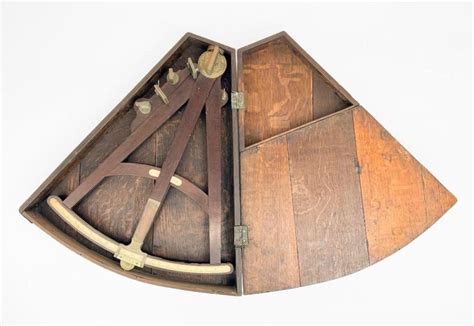 lot 19th century antique sextant in wooden case