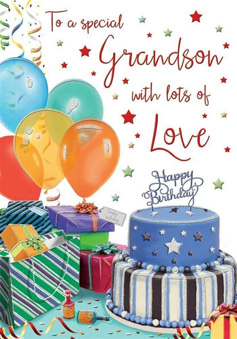 Birthday Cards For Grandson Awesome Eighth Wedding Anniversary T Happy Birthday To My Grandson