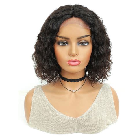 Wavy Brazilian Human Hair 13x4 Lace Front Wig For Woman Short Wave
