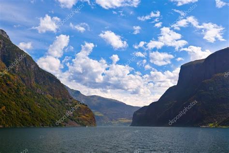 Fjord Naeroyfjord In Norway Famous Unesco Site — Stock Photo © Violin