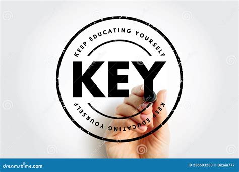 Key Keep Educating Yourself Acronym With Marker Education Concept