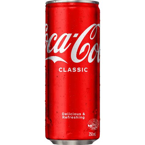 Coca Cola Classic Soft Drink Mini Can 250ml Woolworths