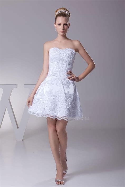 A Line Shortmini Bridal Wedding Dresses Wd010334