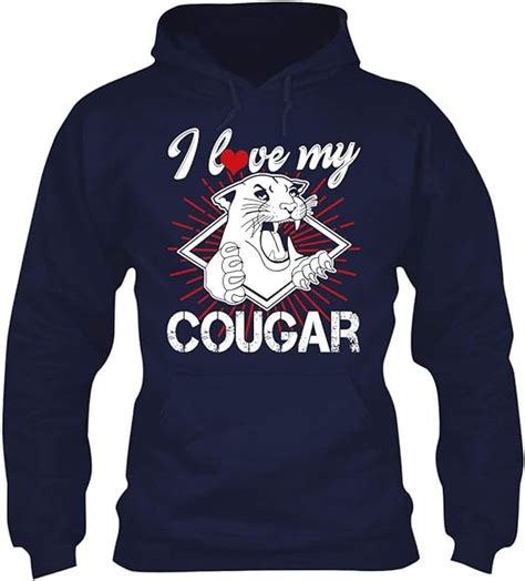 I Love My Cougar Adult Hoodie Sweatshirt For Men Women Amazonca Clothing Shoes And Accessories