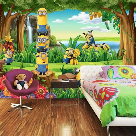 Maybe you would like to learn more about one of these? Funny Minions Wallpaper 3D Custom photo wallpaper Cartoon ...