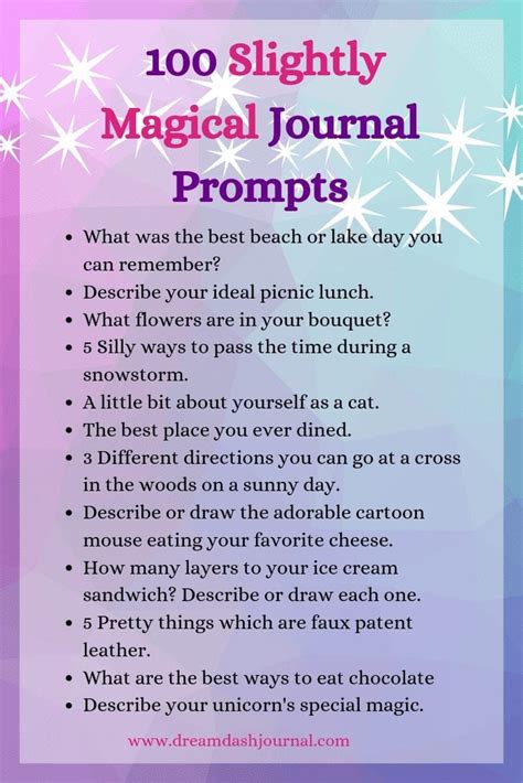 100 Magical Journal Prompts For Creative Inspiration