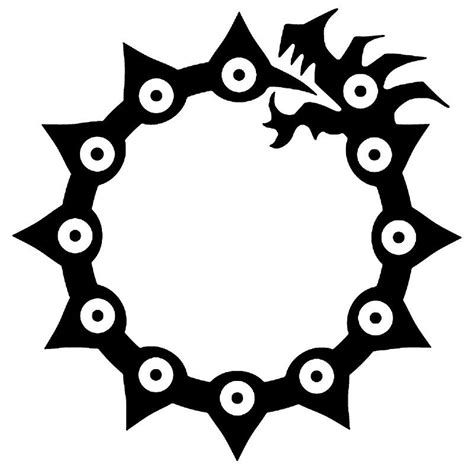 A Black And White Image Of A Circular Design With Many Circles Around