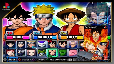 Goku Vs Naruto Vs Luffy Battle Stadium Don De Ps2 Youtube