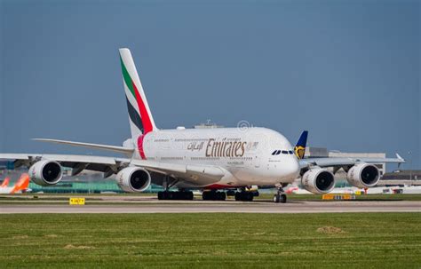 Emirates Airbus A380 Taxiing For Takeoff Editorial Photography Image