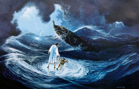 Jesus Walking On The Water By Norbert Mcnulty At