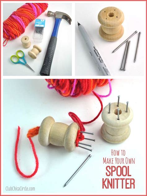 How To Make Your Own Spool Knitter Tutorial Diy Knitting Spool Spool