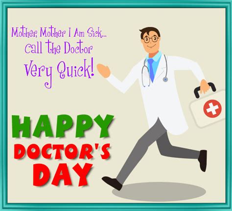 Doctor's note required to go back to work after only one day? Call The Doctor Very Quick. Free Doctor's Day eCards, Greeting Cards | 123 Greetings