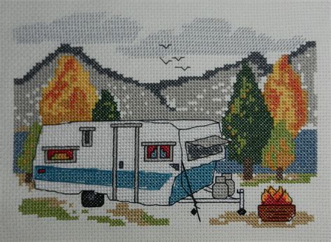 Kit Fall Camping Camping Counted Cross Stitch Cross Stitch