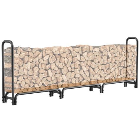 Buy Mr IRONSTONE 12ft Firewood Rack, Outdoor Wood Rack for Firewood