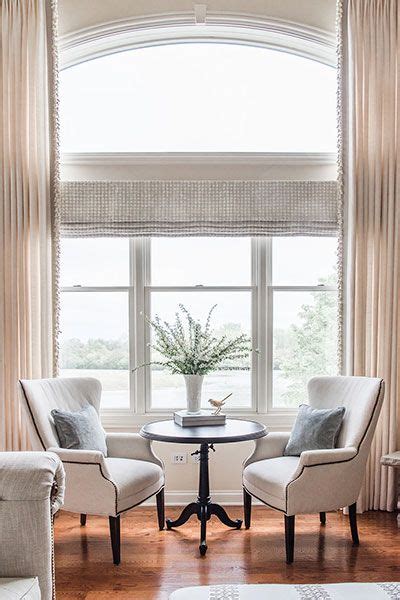 Transitional will often use contemporary window treatments would be simpler and crisper in a transitionally styled room, while an eclectic room could have more ornate window coverings. Two-Story Window Treatments • Colleen McNally Interiors ...