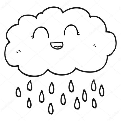 Con el objetivo de que usted, como comprador, esté satisfecho con los lluvia dibujo posterior en todos los aspectos, nuestro equipo también ha. Nube de lluvia de dibujos animados blanco y negro — Vector ...