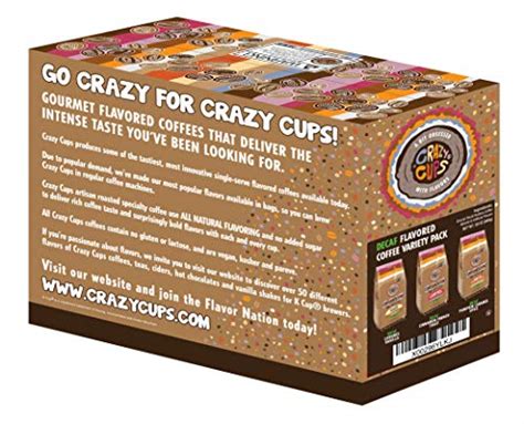 Crazy Cups Decaf Flavored Ground Coffee Variety Pack Includes French