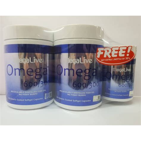 Two soft gels are recommended per serving. MegaLive Omega 600/300 Fish Oil EC Softgels 2x100'S Free ...