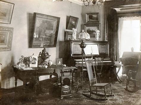 Here Is Typical Parlor At The Turn Of The Century Floors Were Almost