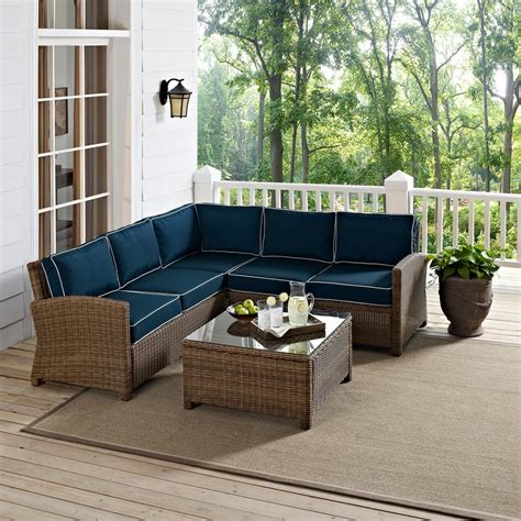 Use of solvents this metal plant rack will add a pop of color to your indoor or outdoor living space with the stunning blue, white and yellow ceramic tile shelves. Crosley Bradenton 4-Piece Wicker Outdoor Sectional Set ...