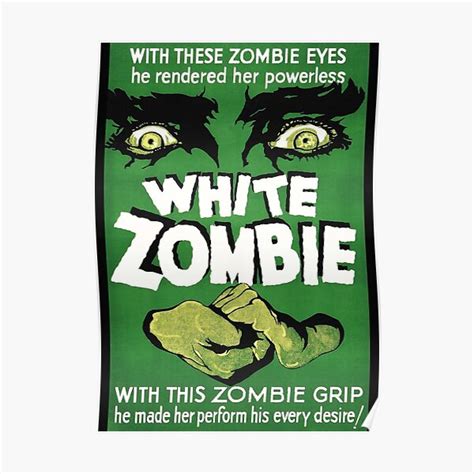 Vintage Horror Movie White Zombie Poster For Sale By Beachcamper