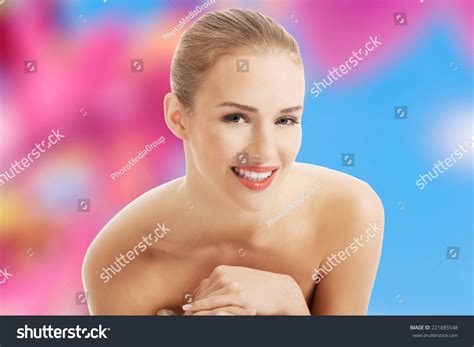 Beautiful Topless Woman Fresh Clean Skin Stock Photo 221885548