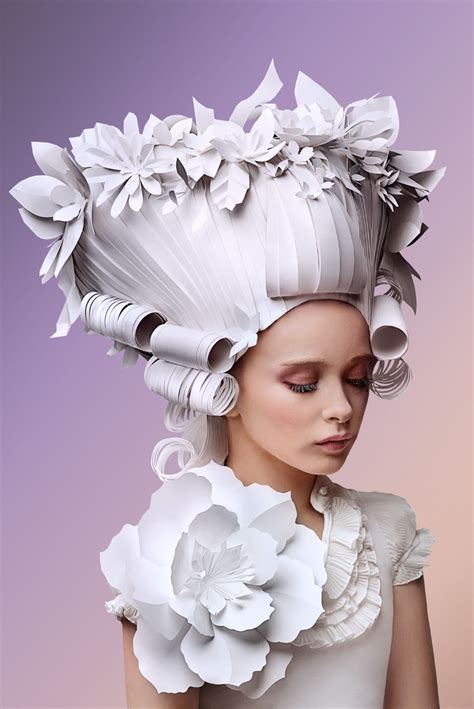 Asya Kozinas Abundant Baroque Paper Wigs And Fashion Paper Headpiece