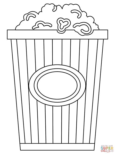 Popcorn Bucket Coloring Pages