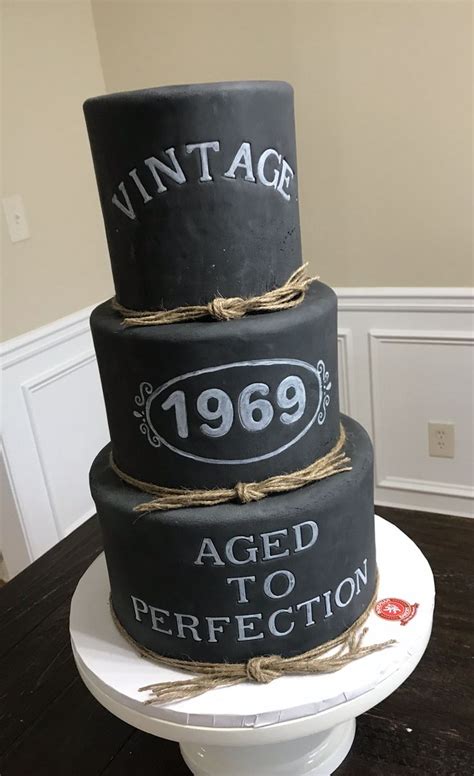 Aged To Perfection Birthday Cake 50th Birthday Cake Birthday Cakes