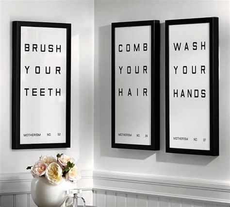 Are there any printable wall art for bathrooms? Pottery Barn Bathroom Sign Knockoff + FREE Printable - The ...