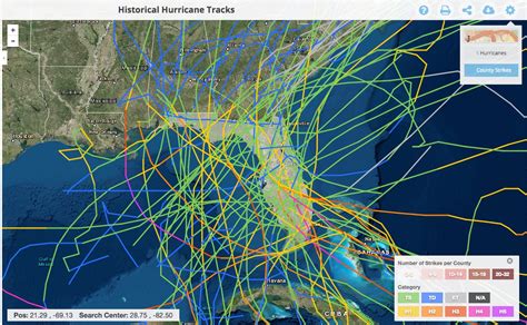 Florida Hurricane Track History Map Greyatila