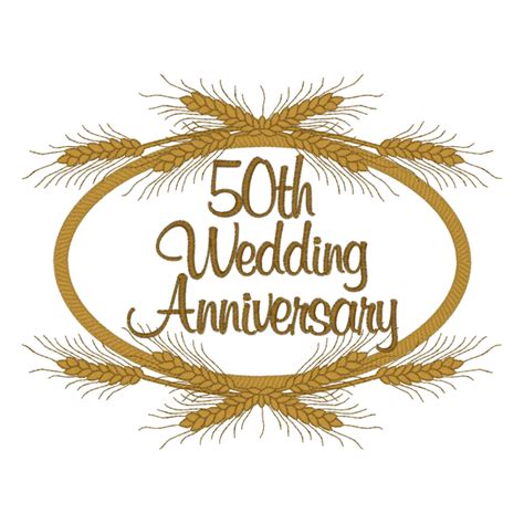 50th Golden Wedding Anniversary Logo Clip Art Library