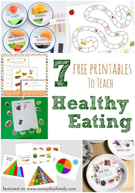 7 Free Printables To Teach Healthy Eating Healthy Food Activities