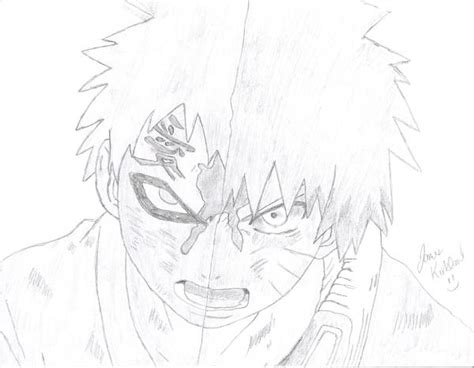 Naruto Gaara Sketch By Ixorian On Deviantart