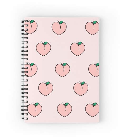 Aesthetic Pink Peaches Spiral Notebook By Angelicsouls Kawaii School