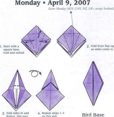 Bird Base Origami Bird Origami Techniques How To Make Origami