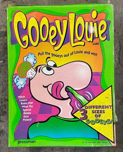 Vintage 1995 Gooey Louie Childrens Game Pull Boogers Brain Pops Out