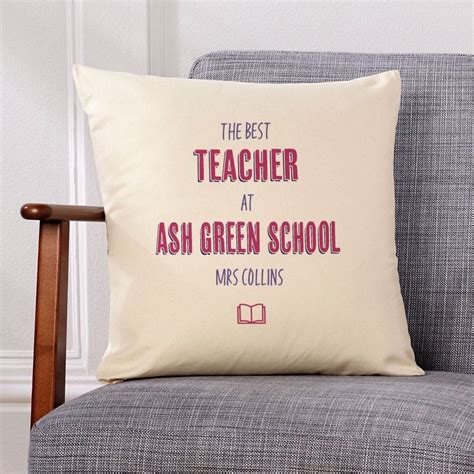 The Best Teacher Personalised Cushion An Easy To Create T