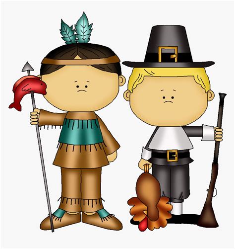 native americans and pilgrims clipart
