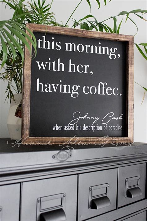 Maybe you would like to learn more about one of these? this morning with her having coffee bar rustic wood sign farmhouse wall decor kitchen decor ...